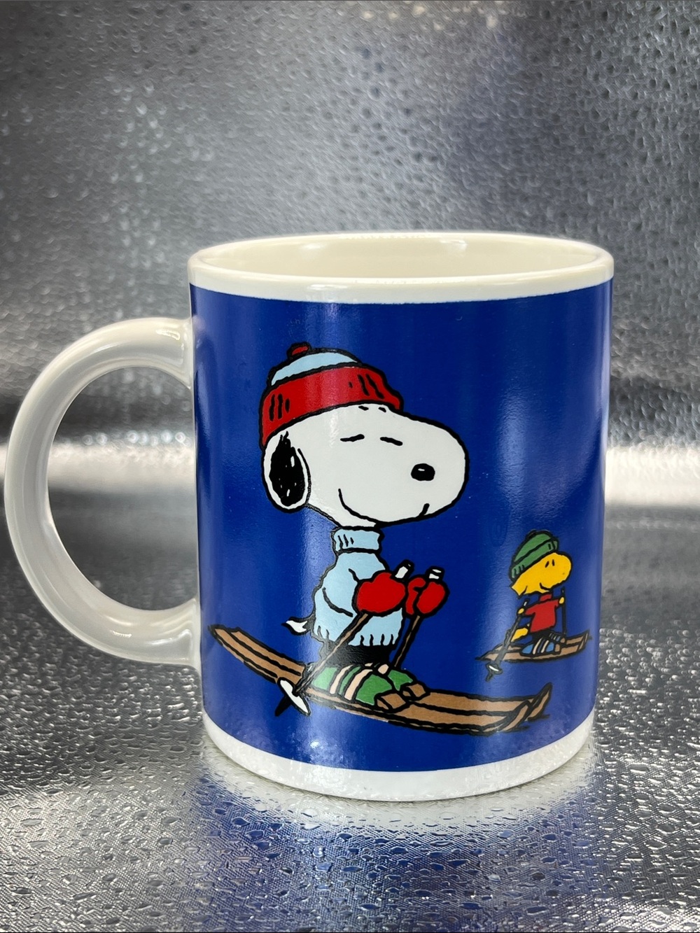 Peanuts Blue Snoopy & Woodstock Ski Mug